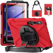 Dėklas na tablet 4kom.pl pancerne Shockproof su laikikliu do Samsung Galaxy Tab S9 FE/S9/S10 FE raudona