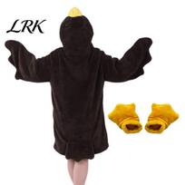 Fleece Hooded Blanket Wearable Goose Hoodie Onesie for Adult Kid, Oversized Warm Animal Kids Duck Pajamas, Soft Cozy Sleeping Bag with Feet XXL pilka