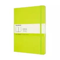 „Moleskine Notes“ MOLESKINE Classic, XL, 19x25 cm, lygūs, kieti viršeliai, 192 puslapiai, citrininės žalios