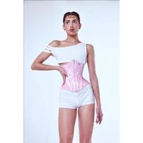 Women Slimming Waist Trainer Corset Body Shapewear Belt Flat Belly Workout Binders Shaper Tummy Wrap Girdles Xxs rožinė