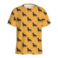 Cartoon Corgi Pattern T Shirt Men 3D Printed Animal Dog German Shepherd T-shirt Street Loose Short Sleeve Tops Kids Tee Shirts XXS