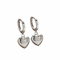 Fashion Dangle Drop Earrings Minimalist Ear Cuff Accessory Heart-Shaped Earrings  Gift sidabras