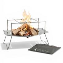 Tokyo Camp HAKOSUKA Foldable Fire Pit A4 Lightweight Stainless Perfect for Solo and - Size, Compact, (985g), Steel, Camping, Outdoors, BBQ.