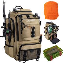 Goture Fishing 40L Large Capacity Tackle Fishing 900D Waterproof Oxford SBS Insulated Includes 2 Portable Tackle Suitable for and Outdoor Khaki B Bag,