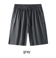 Men Big Size Surf Shorts Plus Size Beach Shorts Cool Ice Slik Shorts For Men Quick Drying Board Short Men Running Sports Pants L pilka spalva
