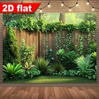 2D plane lush garden fence universal for both indoor and outdoor use room decoration polyester fiber 47.2x31.5inch/120*80cm