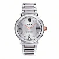 DOXA Men's Mechanical Silver Watch D185RSD sidabras