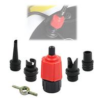 HAUUFENN Red SUP Inflator Adapter with 4 Nozzles + Small