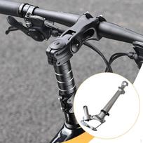 Bike Handlebar Mount Stem Left Fold 25.4mm Bore Foldable Design Compact Mountain Bikes