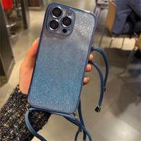 For Xiaomi Redmi 13C 12C 10C 9C 9A A2 A1 Plus A3 Crossbody Necklace Strap Lanyard Cord Gradient Glitter Silicon Case On Redmi13C Redmi A3