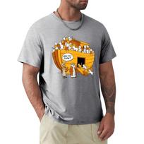 Cartoon Noahs Ark Cat Street T Shirt Harajuku Short Sleeve T-shirt 100% Cotton Graphics Tshirt Tops S