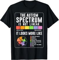Autizmo spektro raida nėra tiesinė Autizmo sąmoningumo mėnesio marškinėliai Unisex marškinėliai XXXXL
