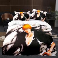 Anime Bleach Bedding Collection Cartoon Comforter Duvet Cover Collections With Bed Linen Twin Queen King Single Size Home Decor Kids Kawaii EU Single 135x200cm