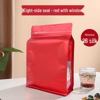 Miaojiayi Colorful Eight-Side Seal Aluminum Foil Stand-Up Pouches raudona