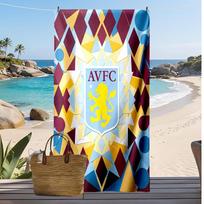 Aston Villa Football Print Beach Towel, Large Soft Quick Dry Towel for Beach Camping Swimming 70cmx140cm(27x55inch)
