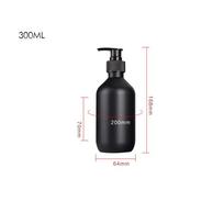 300/500ML Matinis juodas skysto muilo dozatorius, daugkartinio užpildymo talpykla šampūnui, kondicionieriui, kūno losjonui, vonios reikmenims, viešbučiui