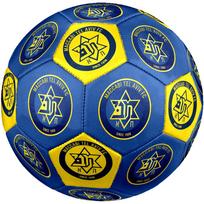 Maccabi Tel Aviv Blue Yellow Star Logo Printed Size 5 PU Soccer Ball Outdoor Training Since 1906 Israeli Football Fan Souvenir Match Football