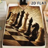 1Pc Chess Print Flannel Blanket,High quality Comfortable for All Seasons,Home Decor,Warmth and Comfort,Perfect for Christmas Gifts 80cm x 120cm