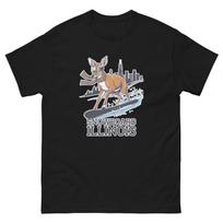 Snowboard Illinois Deer USA Snowboarding Animal T-Shirt S