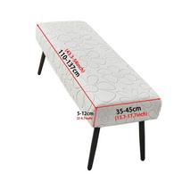 Polyester Elastic Bench Cover Stretch Flower Pattern Dining Bench Slipcover Removable Washable Bench Seat Cover Home Decor šviesiai pilka spalva