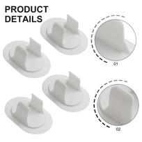 4-Piece Washing Machine Drain Wall Fixer For 3-3.8cm Diameter Hose. Suitable For Most Washing Machines. China Mainland
