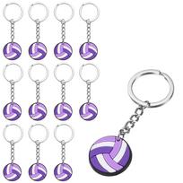 [uxcell] Volleyball Keychain Set of 12 Backpack Decoration with Metal violetinė