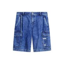 Li Ning Skateboard Casual Shorts Men's Light Blue Denim Moderate AKSS127-1 L