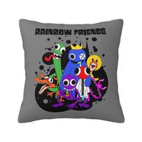 Custom Luxury Rainbows Friend Play Game Cushion Cover 45X45Cm Polyester Throw Pillow Case For Sofa Square Pillowcase Peach skin 18*18(CM)-1Pcs
