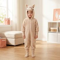 Animal Children Teenager Jumpsuit Halloween Costume for Family Gatherings S beige