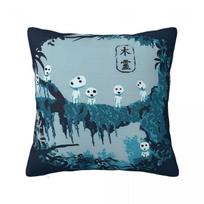 Kodama P-Princess H-Himes Pillowcase Soft Polyester Cushion Cover Decorations M-Mononoked Pillow Case Cover Home Square 40*40Cm Peach skin 18*18(CM)-1Pcs