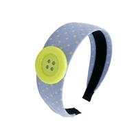 Soft Fabric Dopamine Hair Hoop Wide Brim Oversized Button Hairband Sweet Polka Dot Headband  Makeup šviesiai violetinė spalva