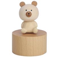 Animal Wooden Clockwork Music Boxes Children Kid Birthday Holiday Gifts Accessories Bear