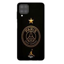 Phone case - MANIACASE - Samsung galaxy A12 - Silicone - Flexible - PSG golden star champion logo auksas