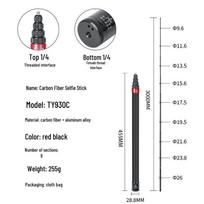 Insta360 X/R Carbon Fiber Panoramic Selfie Stick - 3m GoPro Extension Pole with 9 Sections