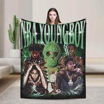 Rapper Young Boy Never Broke Again MASA Tour 2025 Throw Blanket for Couch Soft Cozy Plush Blanket Multiple Sizes Bedspreads 30x40in