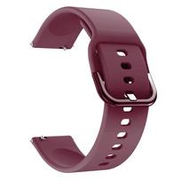 20 mm silikoninis dirželis Xiaomi Huami Amazfit Bip Lite Bip U/S Pop išmaniajam laikrodžiui Amazfit GTS 4 3 2 Galaxy Watch 7/FE 6 5 4 Redmi Watch 5 Active vyno raudonos spalvos