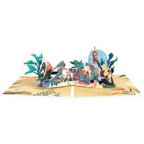 3D Popup Yoga Greetings Card Handmade Paper Carvings Greetings Cards with Envelopes for Birthday Holiday Business Gift 1