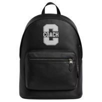 Coach 32 Letter Embroidered Hardware Accessories Pebble Grain Leather Backpack Large Men backpack Black CAK16-QBL77 Basic Set (Bag+Dust Bag)