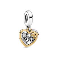 Pandora Shine Bee Heart Charm Unisex Charm 768838C01 Silver/Rose Gold
