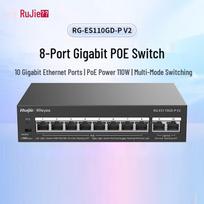 Ruijie 8-Port Gigabit Unmanaged PoE+ Switch (110W)