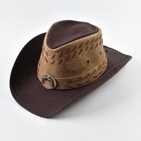 100% Leather Western Cowboy Hat For Men Women Wide Brim Godfather Hats Gentleman Church Sombrero Hombre Jazz Cap One Size