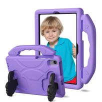 Case for Samsung Galaxy 10.4in TAB A7 T500 T505 T509 S6 Lite P610 615 620 625 627 Shockproof Lightweight Cover with Handle Stand S6 Lite10.4 P610 615 šviesi violetinė