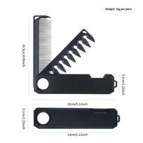 Double Sided Folding Barber Comb 360° Rotating Hair Cutting Brush Salon Home Hair Grooming Accessory juoda
