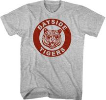 Saved By The Bell TV Show Bayside Tigers Solid School Logo Men's T Shirt XL