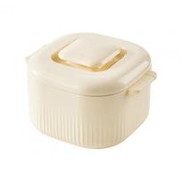 Microwave Safe Lunch Container with Lid Lunch Box for Adults 700ml Portable Lunch Box Microwave Safe Food Storage for Outdoor smėlis