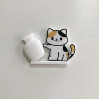 Acrylic Cat Whiskers Collection Ornaments Magnetic Cartoon Cat Refrigerator Sticker Cat Hair Storage Memorial Box