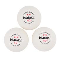 Nittaku Table Tennis Ball 2 Star Clean 3 Pieces NB1720 40 balta