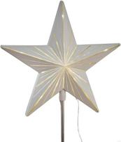 Five-pointed Star Tree Toppers Pentagrams Shaped Christmas Tree Tops Decoration balta