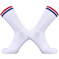 Breathable Cycling Socks Lightweight Road Socks Durable Athletic Crew Socks  For Cycling Stripe
