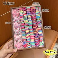 155/577Pcs Colorful Hair Accessories Set High Elastic Kids Hair Accessories  Princess Gift Set 155Pcs